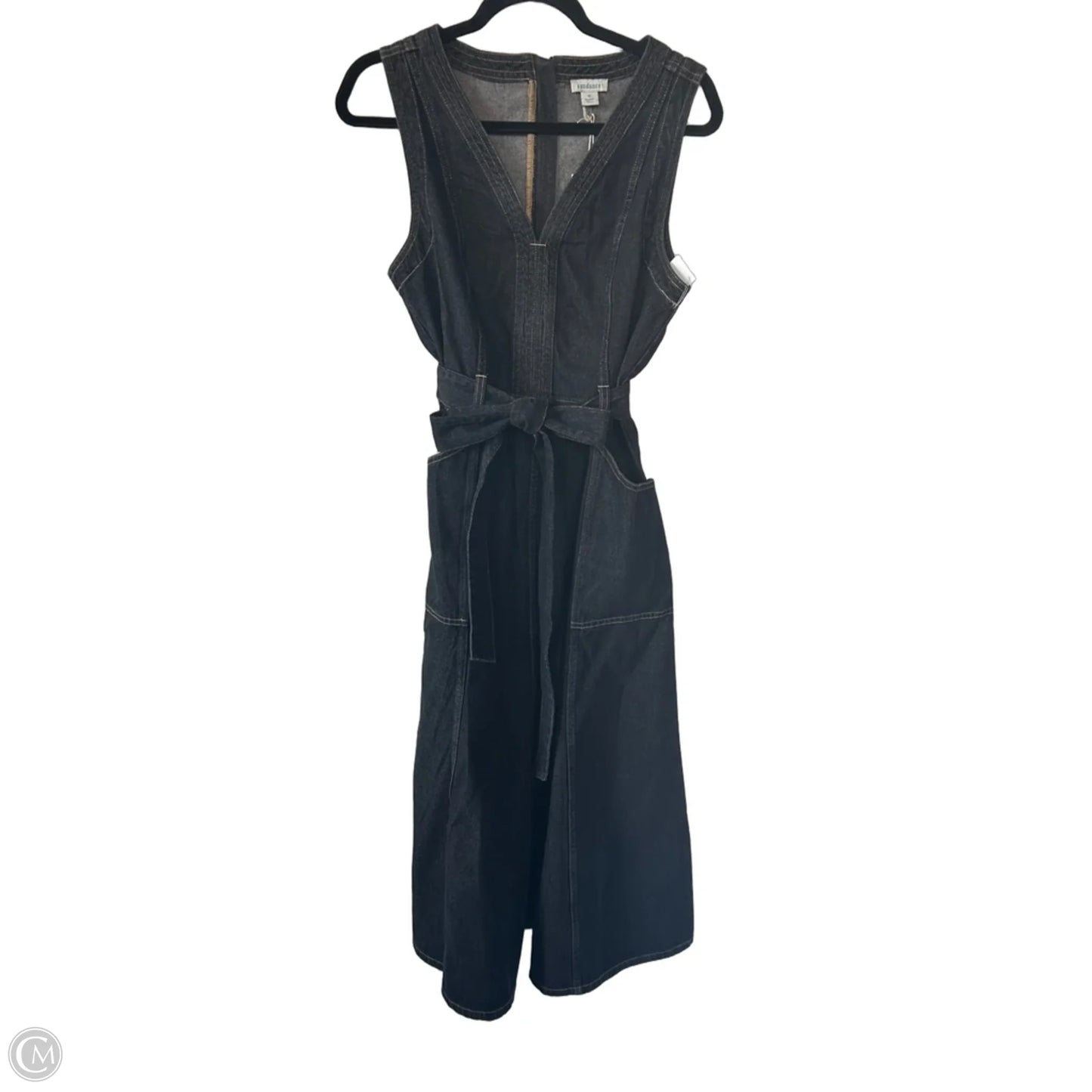 Dress Casual Midi By Sundance In Black Denim, Size: L