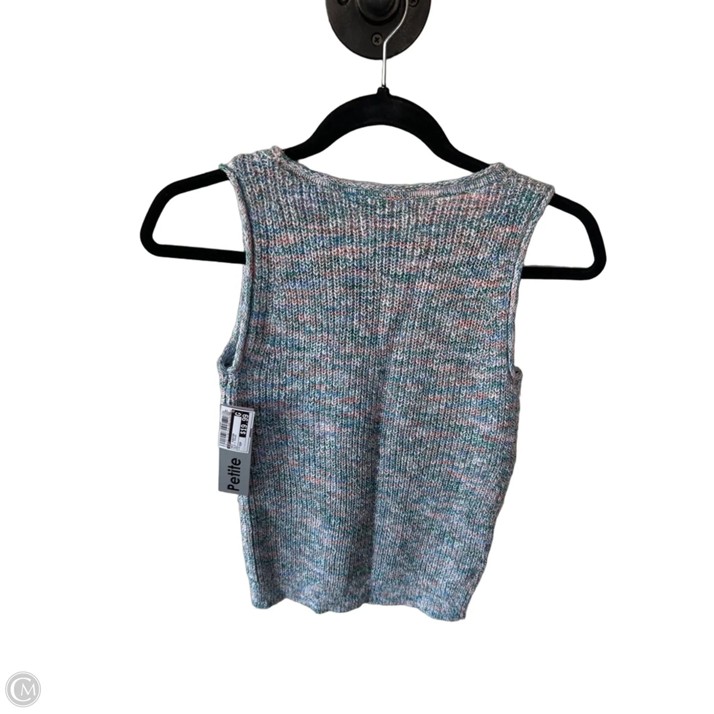 Vest Sweater By Loft In Blue & Orange, Size: Xsp