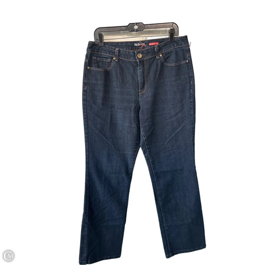 Jeans Straight By Style And Company In Blue Denim, Size: 12