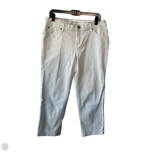 Jeans Boyfriend By Eddie Bauer In White Denim, Size: 10