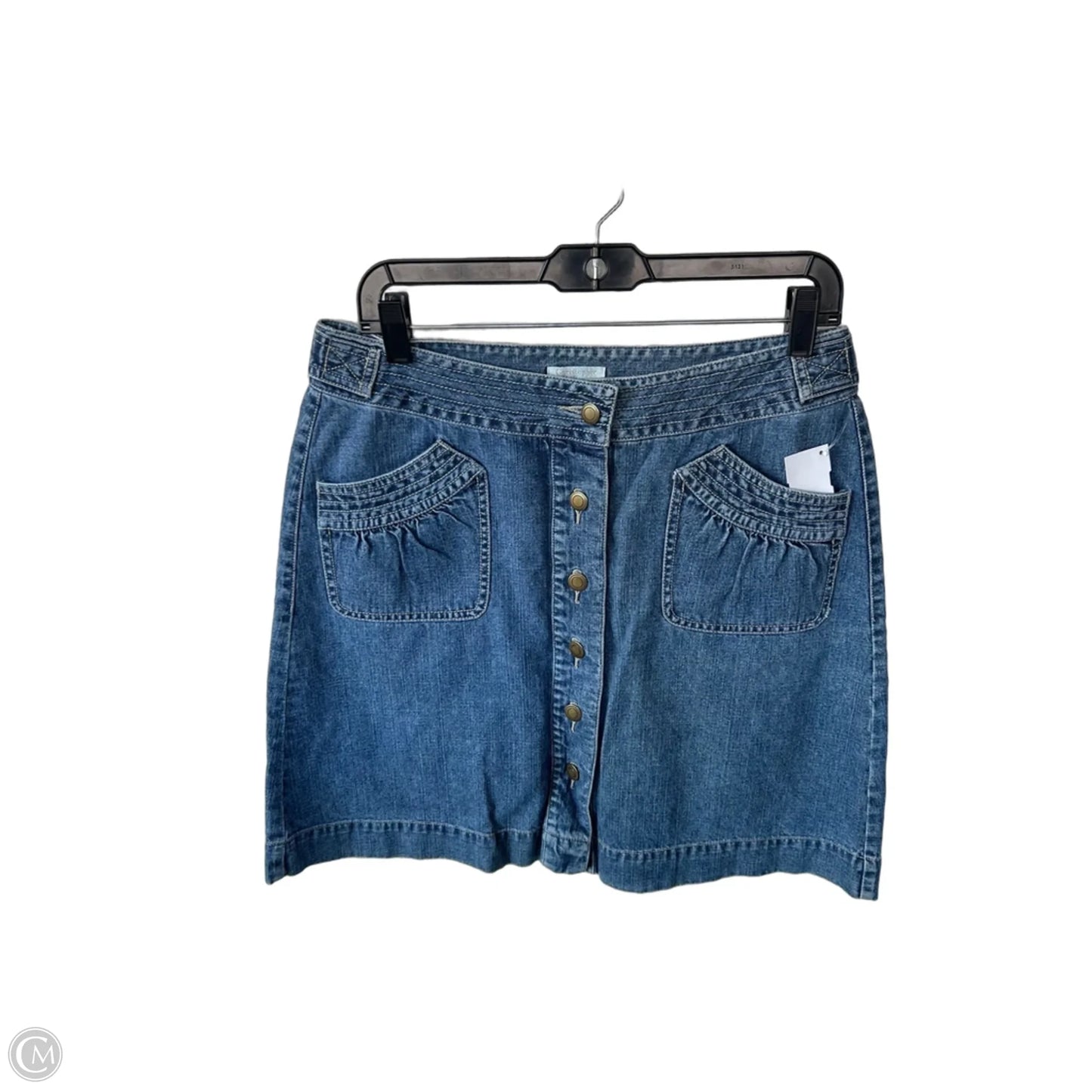 Skirt Mini & Short By Christopher And Banks In Blue Denim, Size: 12