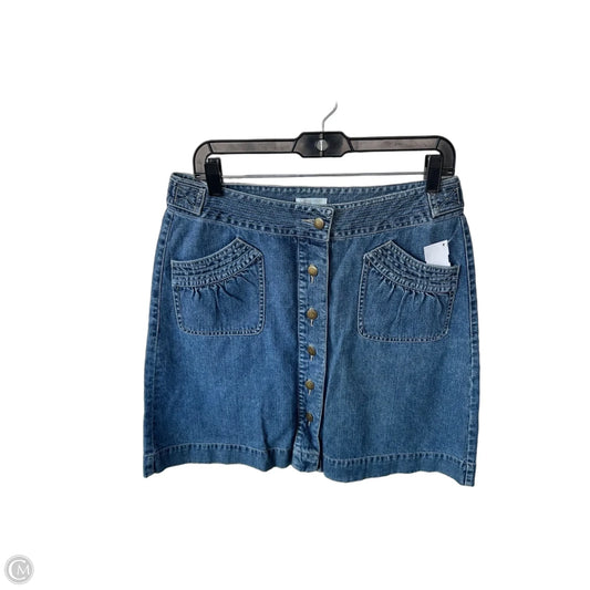 Skirt Mini & Short By Christopher And Banks In Blue Denim, Size: 12