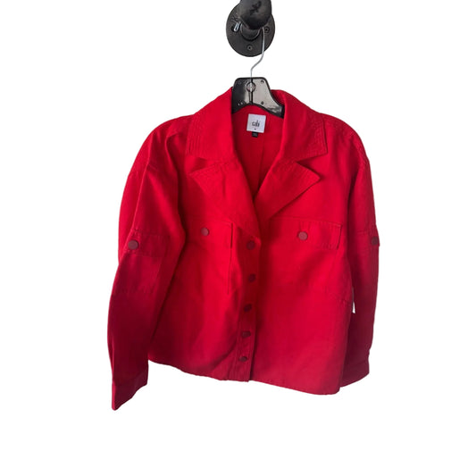 Jacket Shirt By Cabi In Red, Size: M