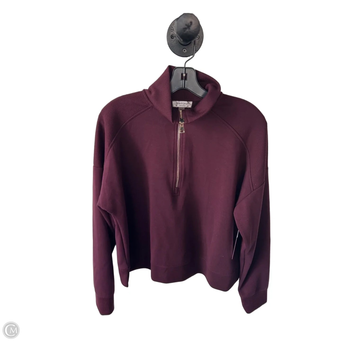 Sweatshirt Collar By Cable And Gauge In Maroon, Size: L