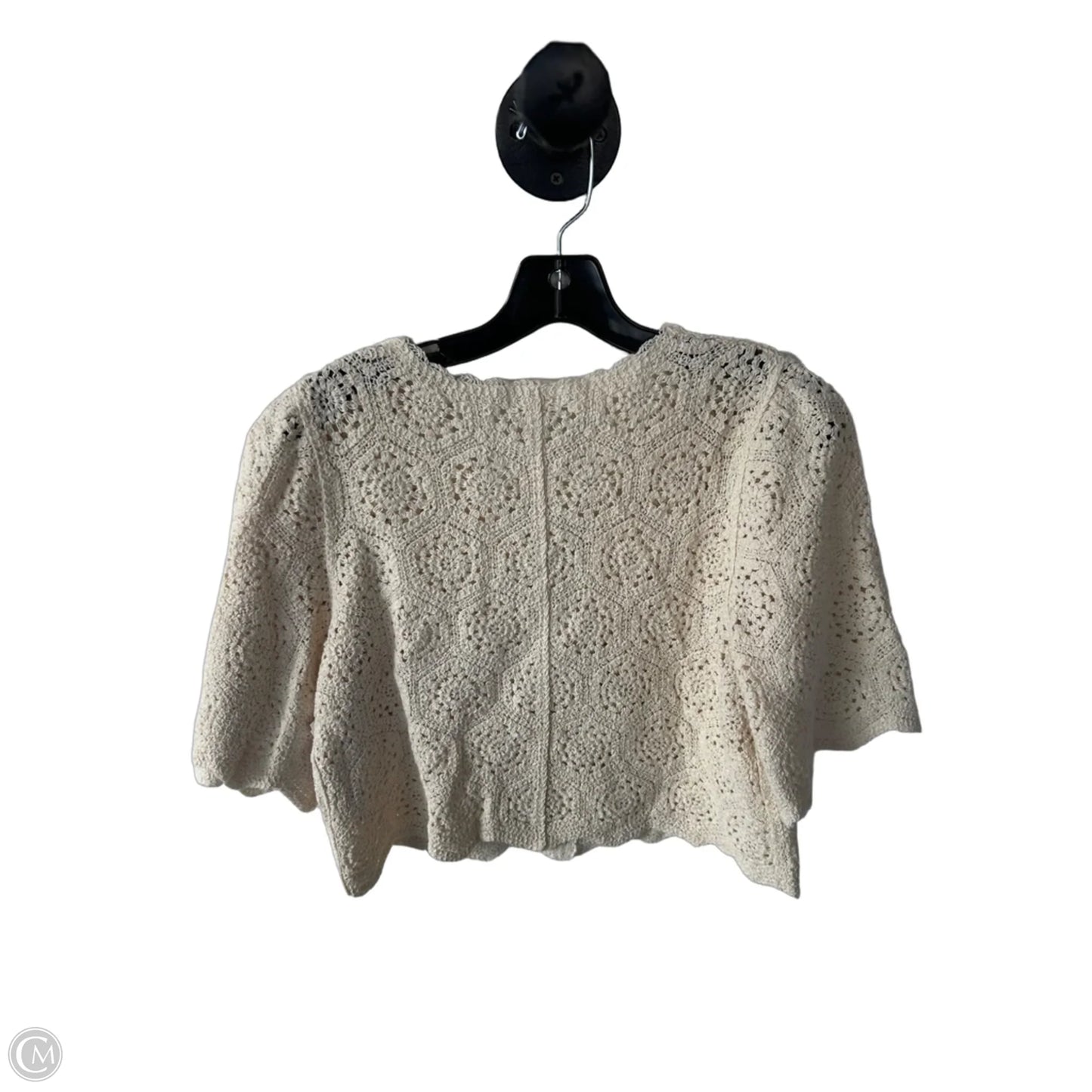 Sweater Cardigan By Ultra Pink In Cream, Size: S