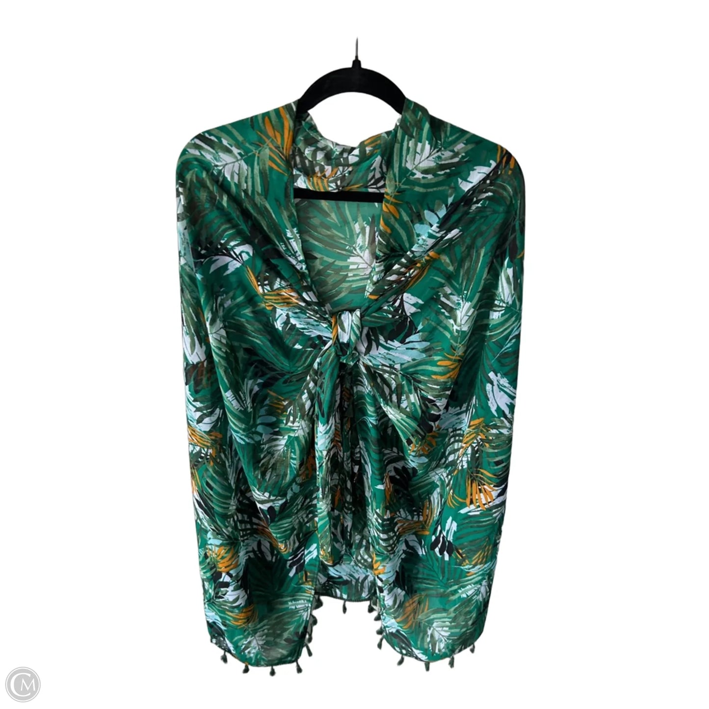 Shawl By White House Black Market In Green & Orange, Size: Osfm