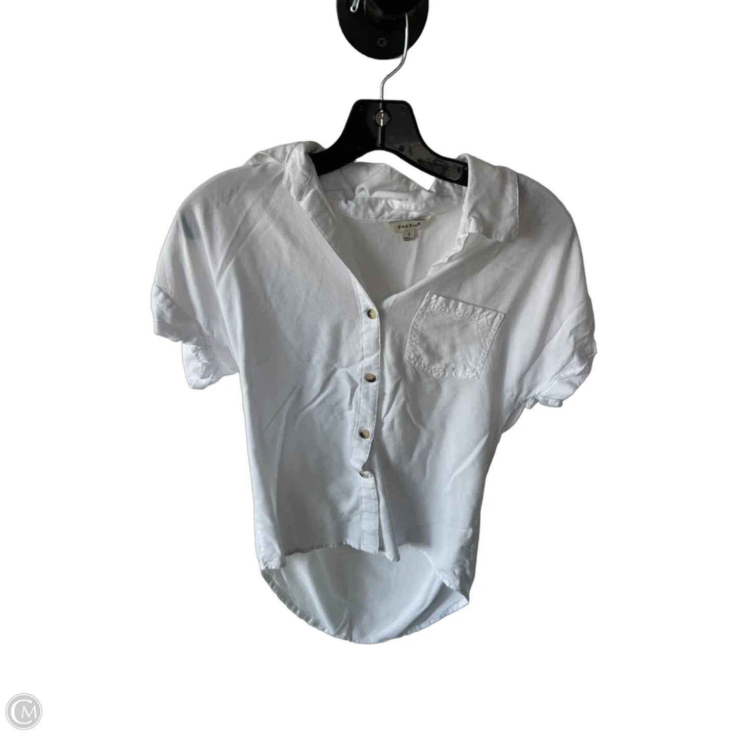 Top Short Sleeve By Sim & Sam In White, Size: S