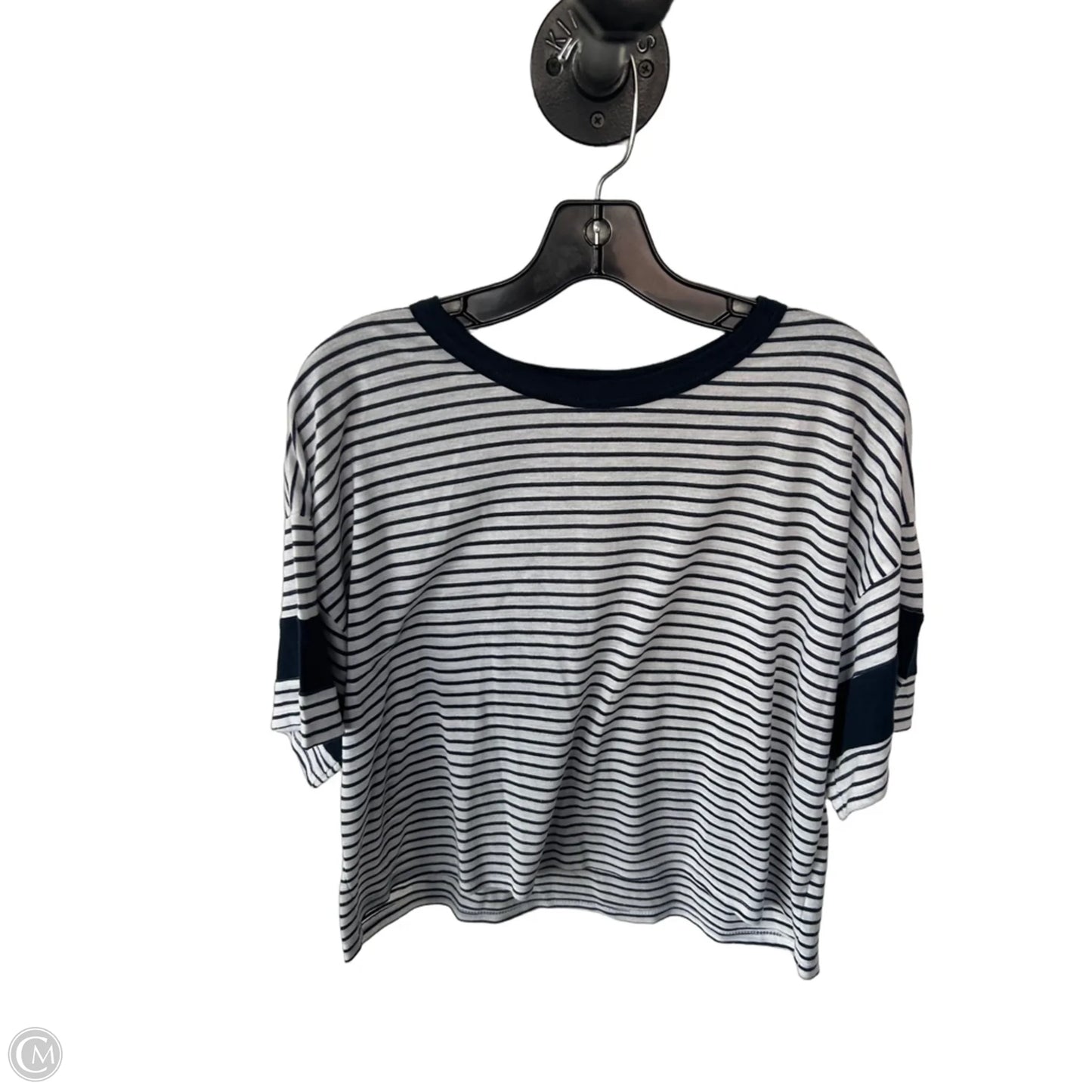 Top Short Sleeve By Sundry In Blue & White, Size: M