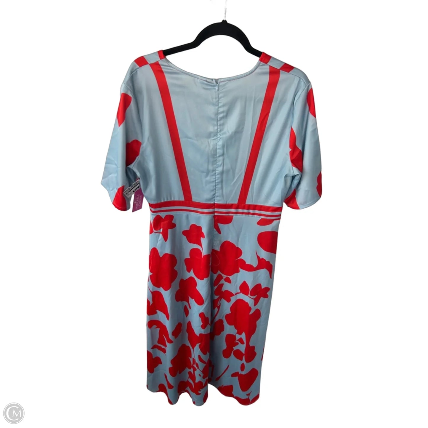 Dress Work By Cme In Blue & Red, Size: Large