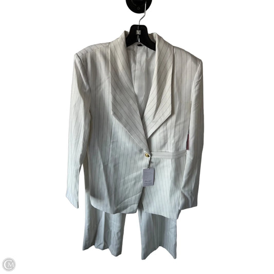 Pants Suit 2pc By Cme In Grey & White, Size: M