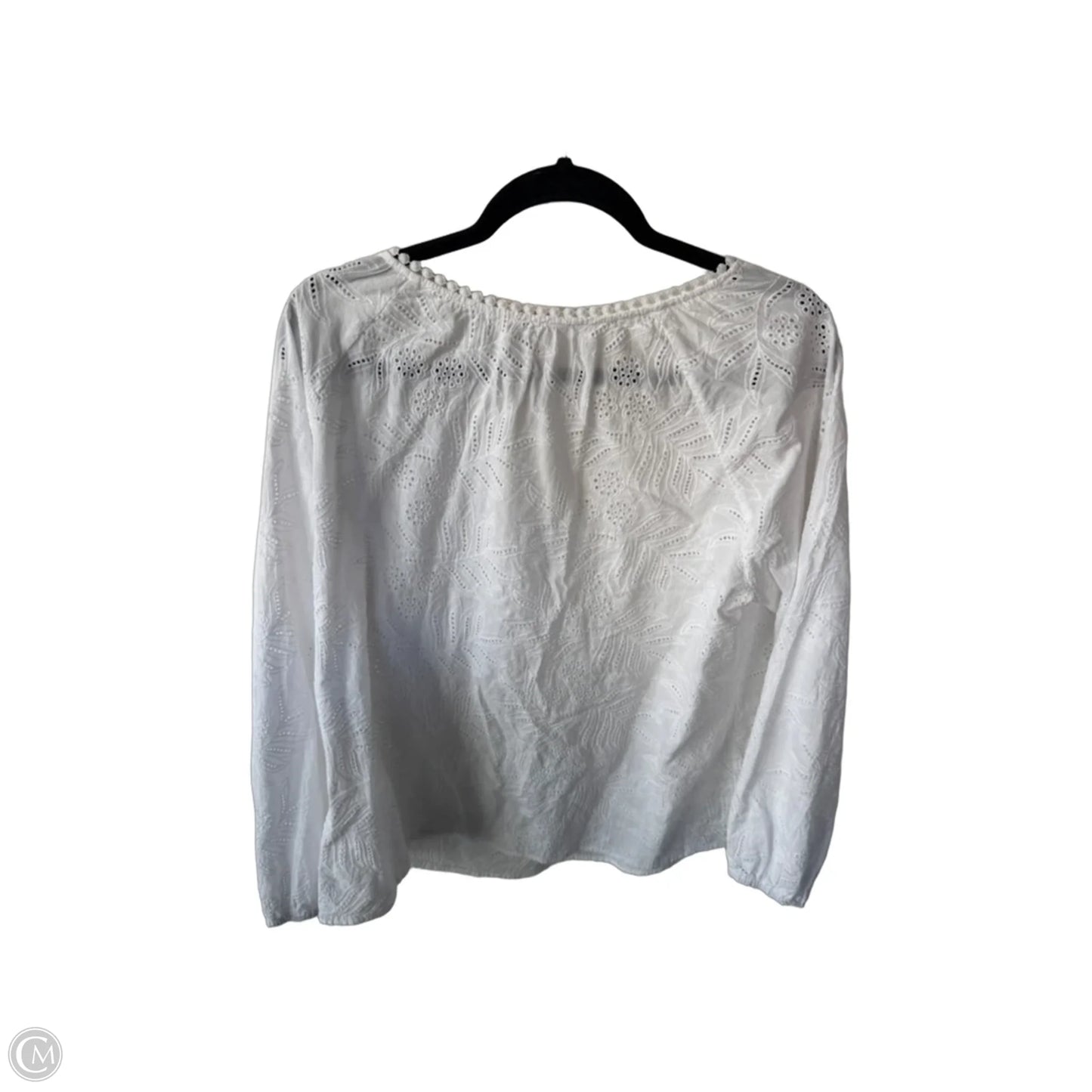 Top Long Sleeve By Solitaire In White, Size: Xl