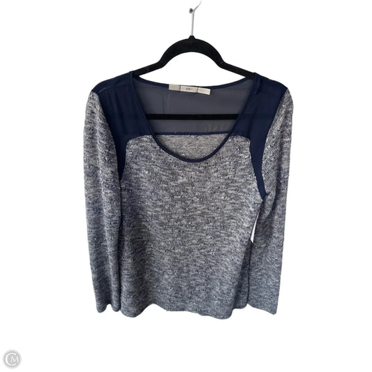 Sweater By Gibson In Blue & Grey, Size: L