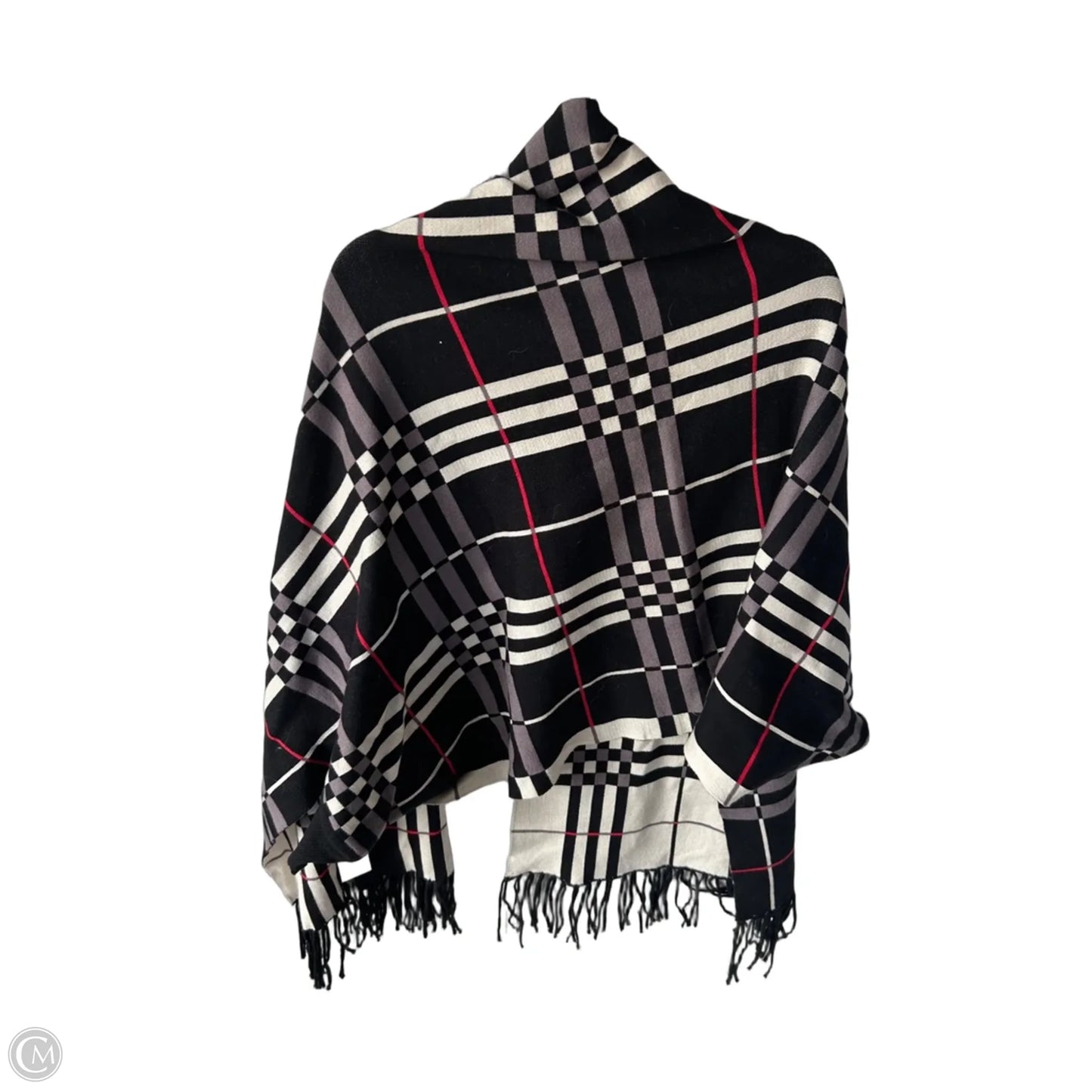 Shawl By Colleen Lopez In Black & Cream, Size: M
