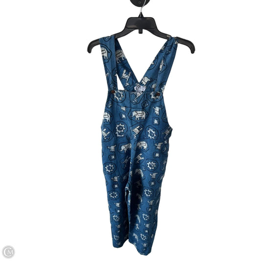 Overalls By Clothes Mentor In Blue & White, Size: M