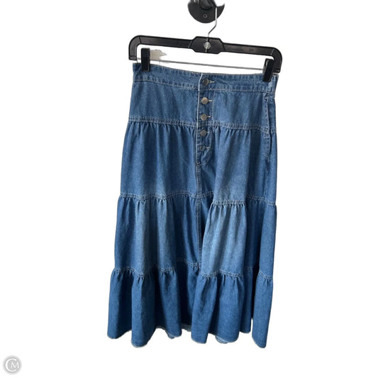 Skirt Midi By Cme In Blue Denim, Size: S