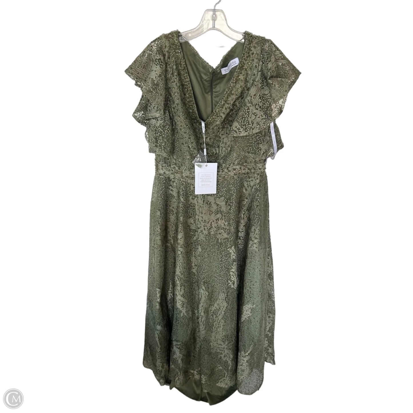 Dress Party Long By Mac Duggal In Green, Size: 0