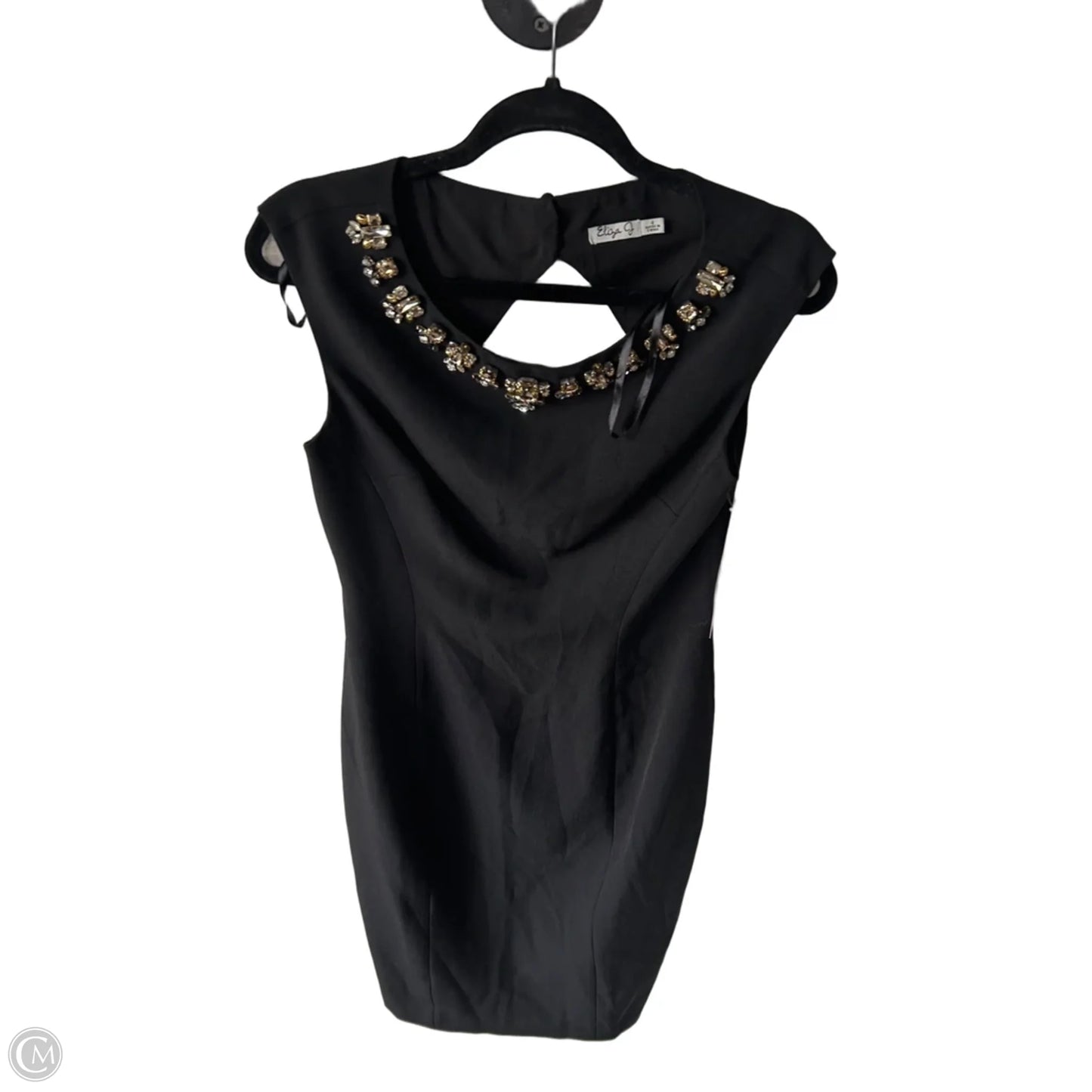 Dress Party Midi By Eliza J In Black & Gold, Size: S