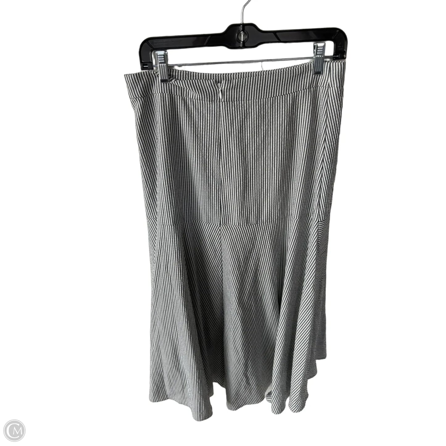 Skirt Midi By Calvin Klein In Grey & White, Size: 6