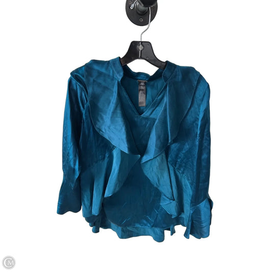 Blouse Long Sleeve By Chicos In Blue, Size: M