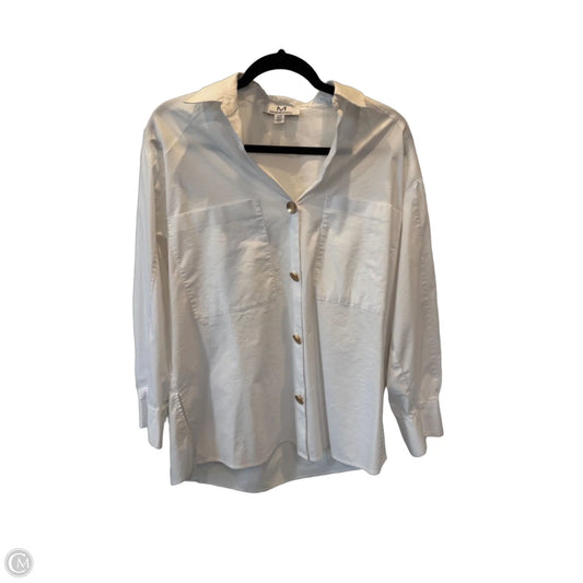 Tunic Long Sleeve By Magaschoni In White, Size: M