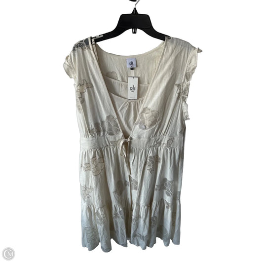 Dress Casual Midi By Cabi In Cream, Size: Xl