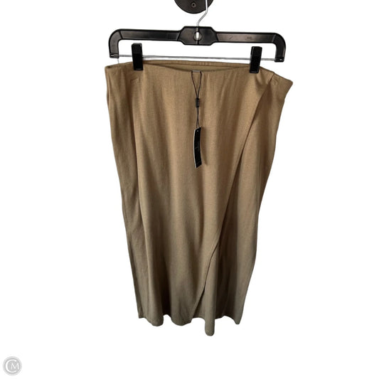 Skirt Midi By T Tahari In Brown, Size: L