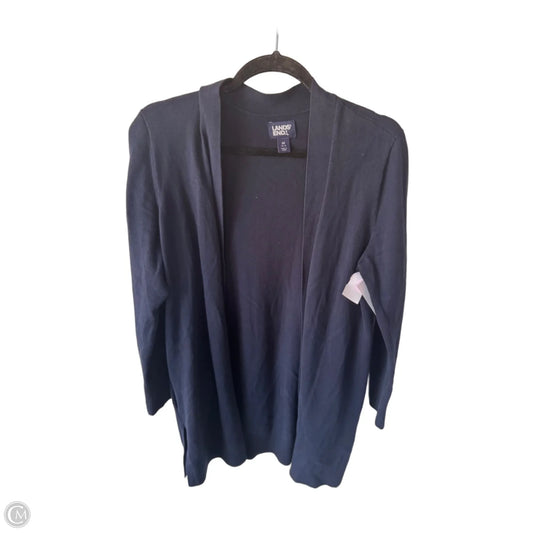 Sweater Cardigan By Lands End In Navy, Size: M