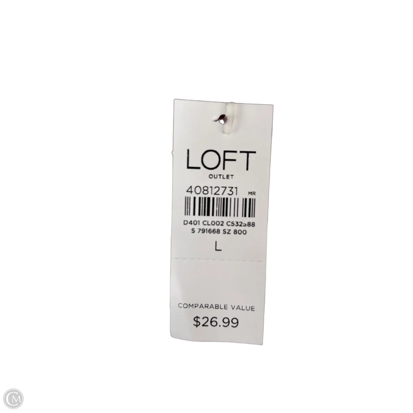 Top Sleeveless By Loft In Blue & Red, Size: L