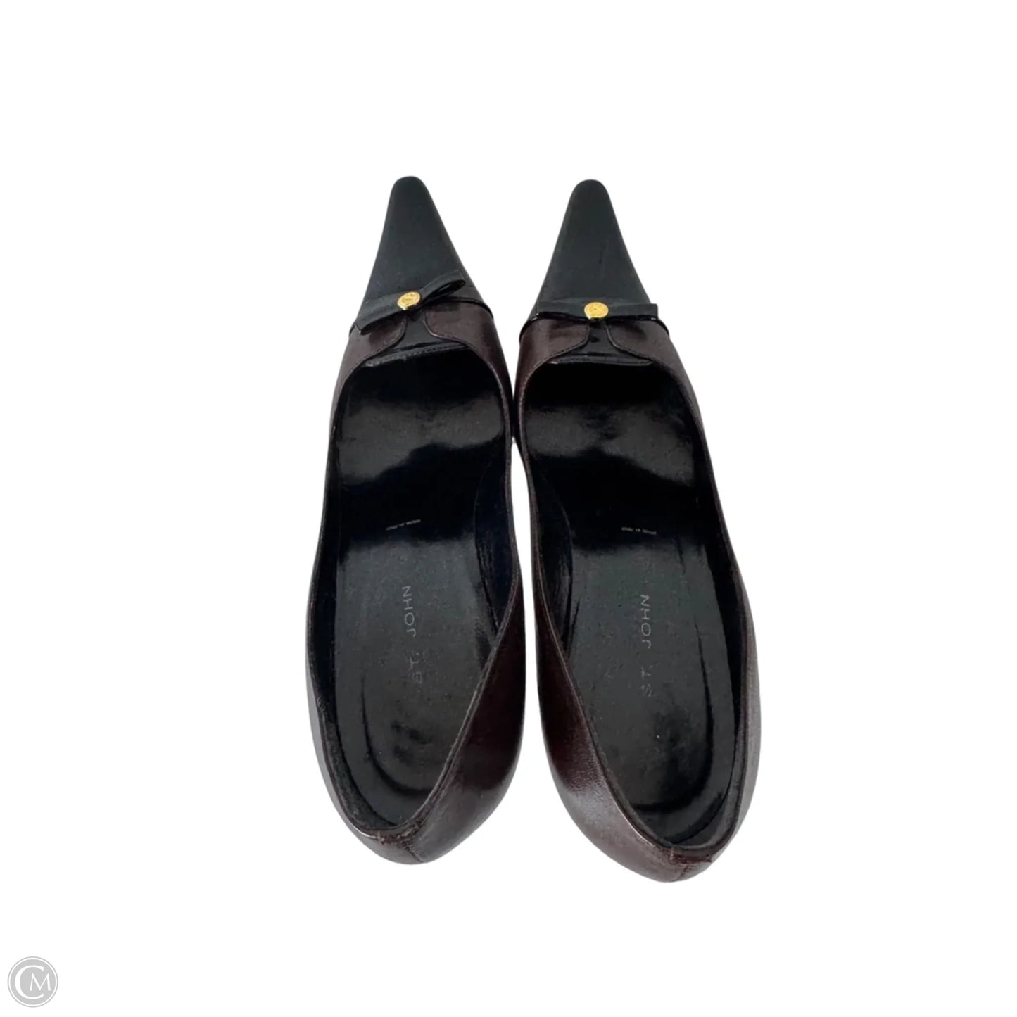 Shoes Luxury Designer By St John Collection In Black & Brown, Size: 9