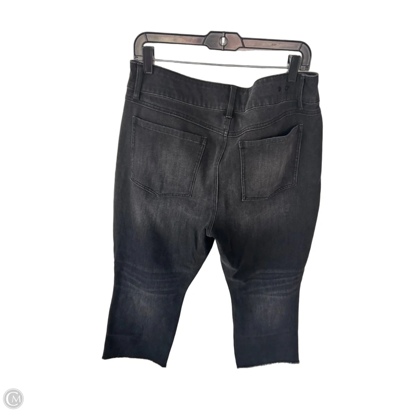Jeans Cropped By Cabi In Black Denim, Size: 14