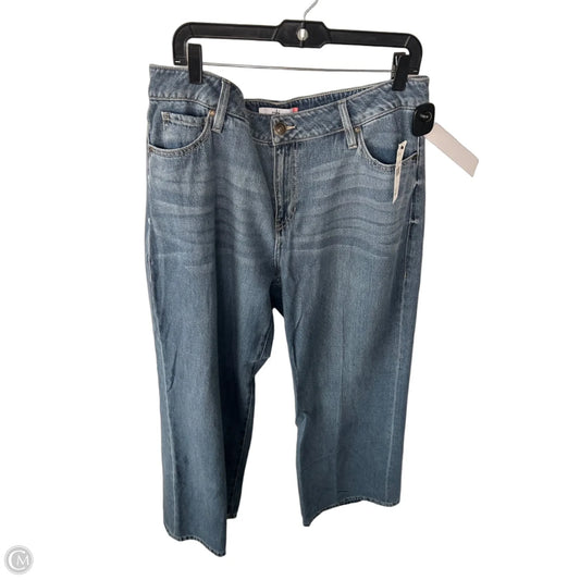 Jeans Wide Leg By Cabi In Blue Denim, Size: 14