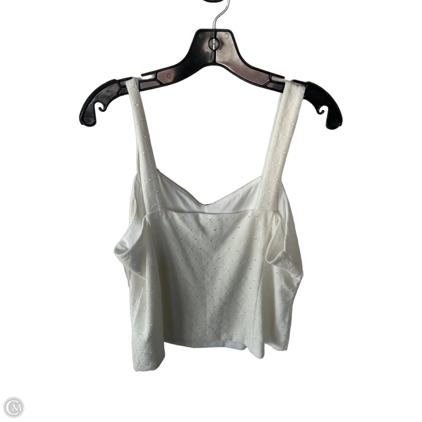 Blouse Sleeveless By Cabi In White, Size: Xl