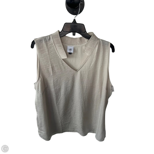 Blouse Sleeveless By Cabi In Cream, Size: Xl