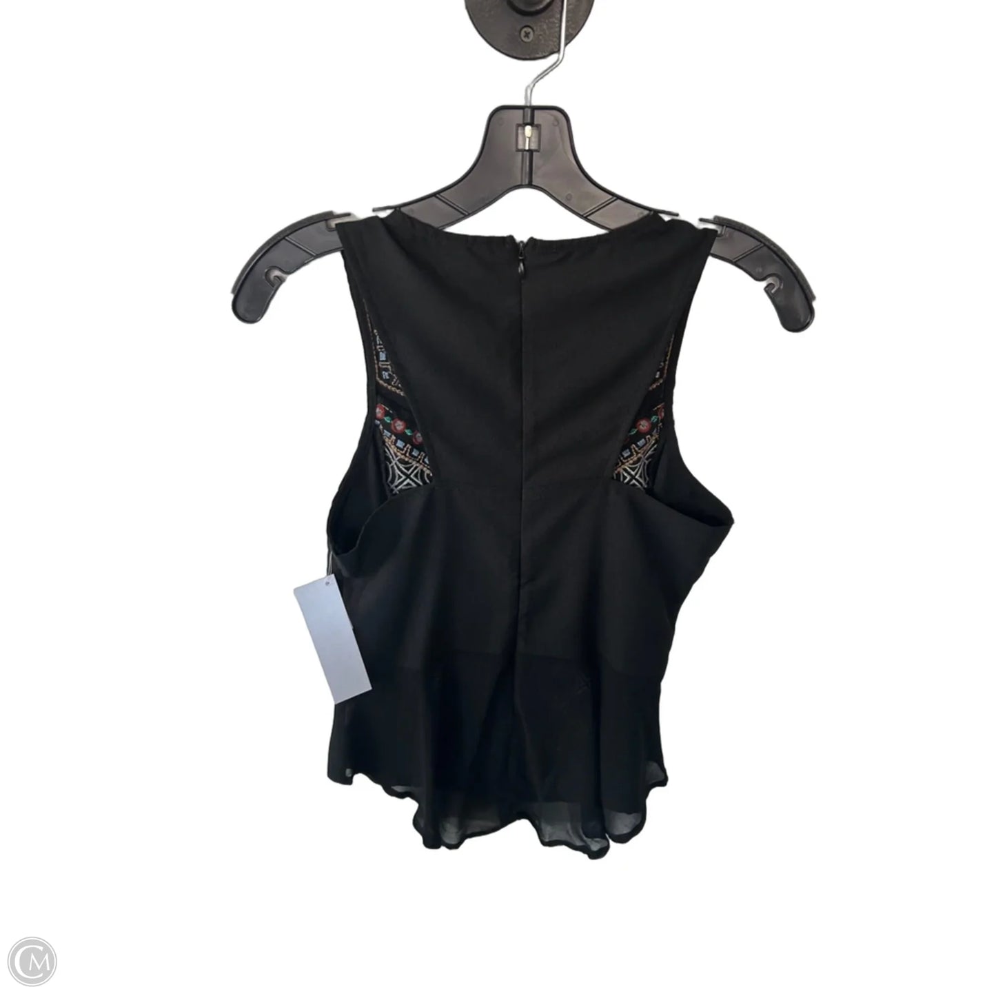 Blouse Sleeveless By Alya In Black & Tan, Size: S