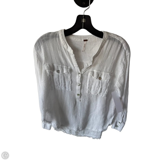 Top Long Sleeve By Free People In White, Size: Xs