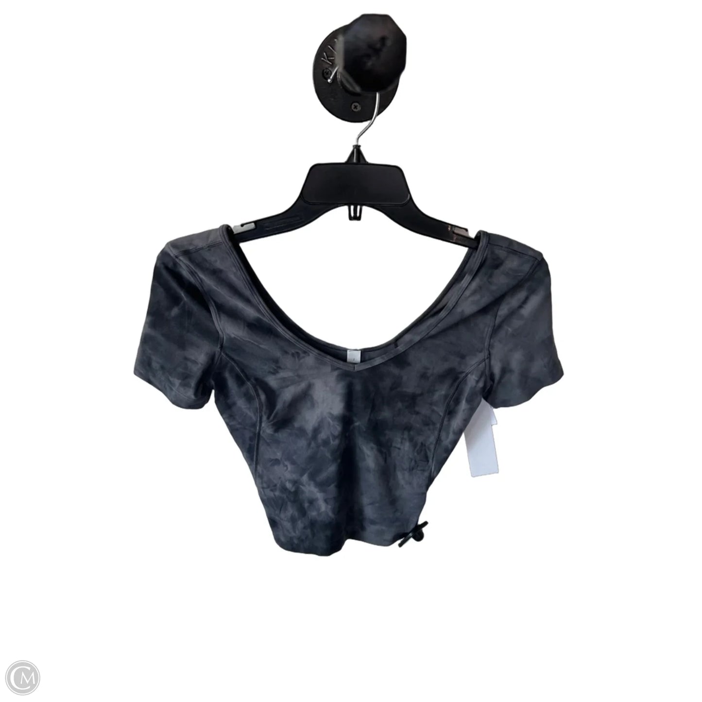 Athletic Top Short Sleeve By Lululemon In Grey, Size: 2