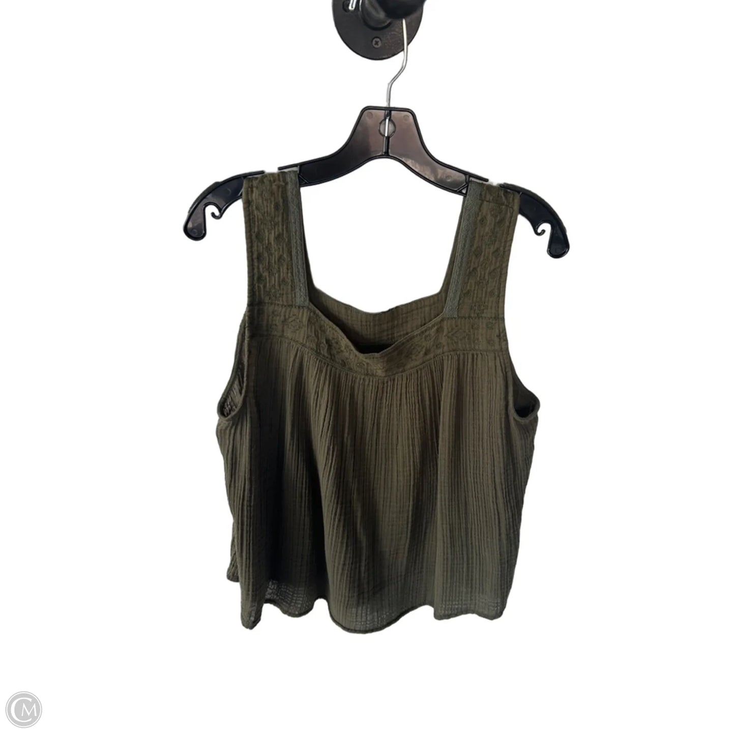 Top Sleeveless By Caslon In Green, Size: L