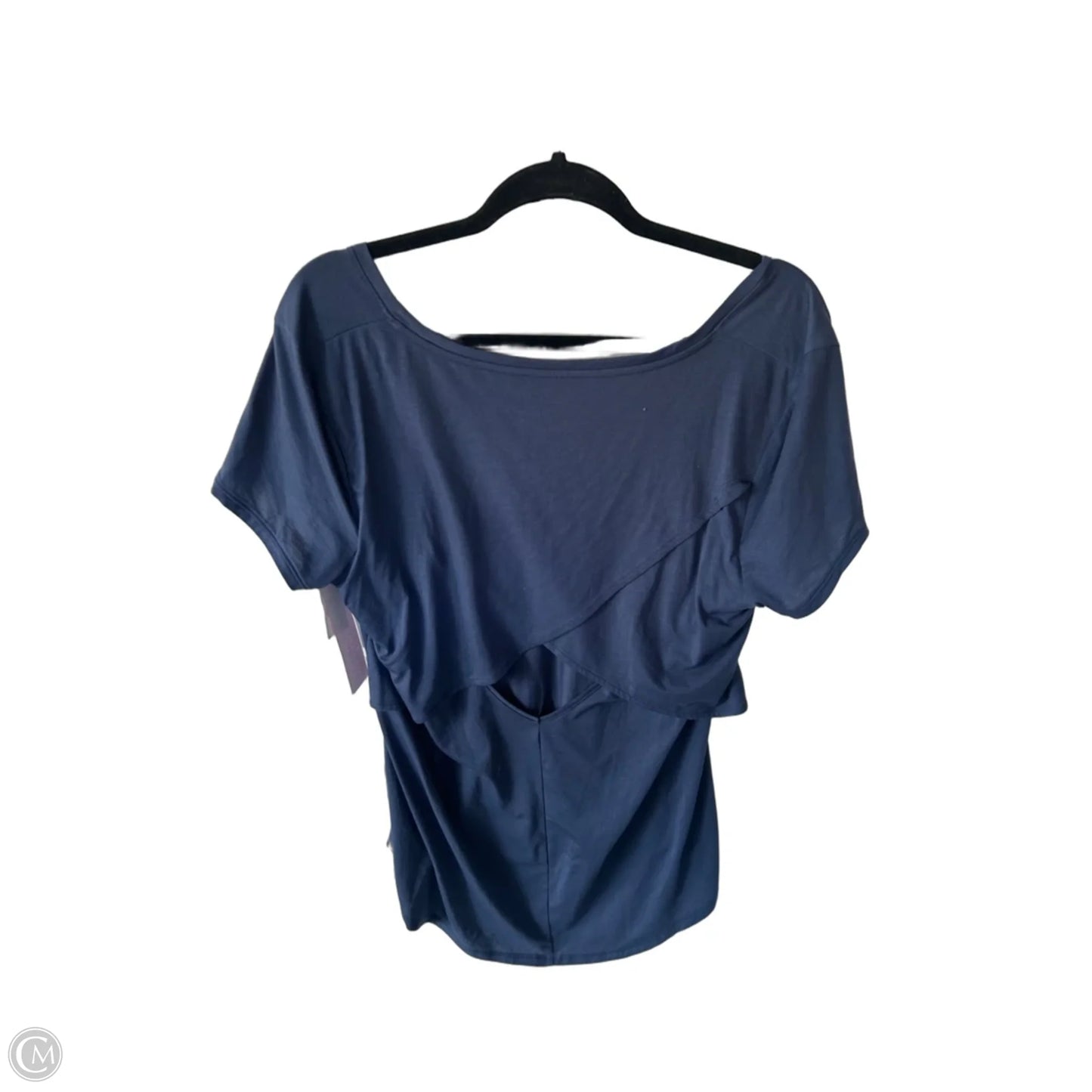 Athletic Top Short Sleeve By Athleta In Blue, Size: L