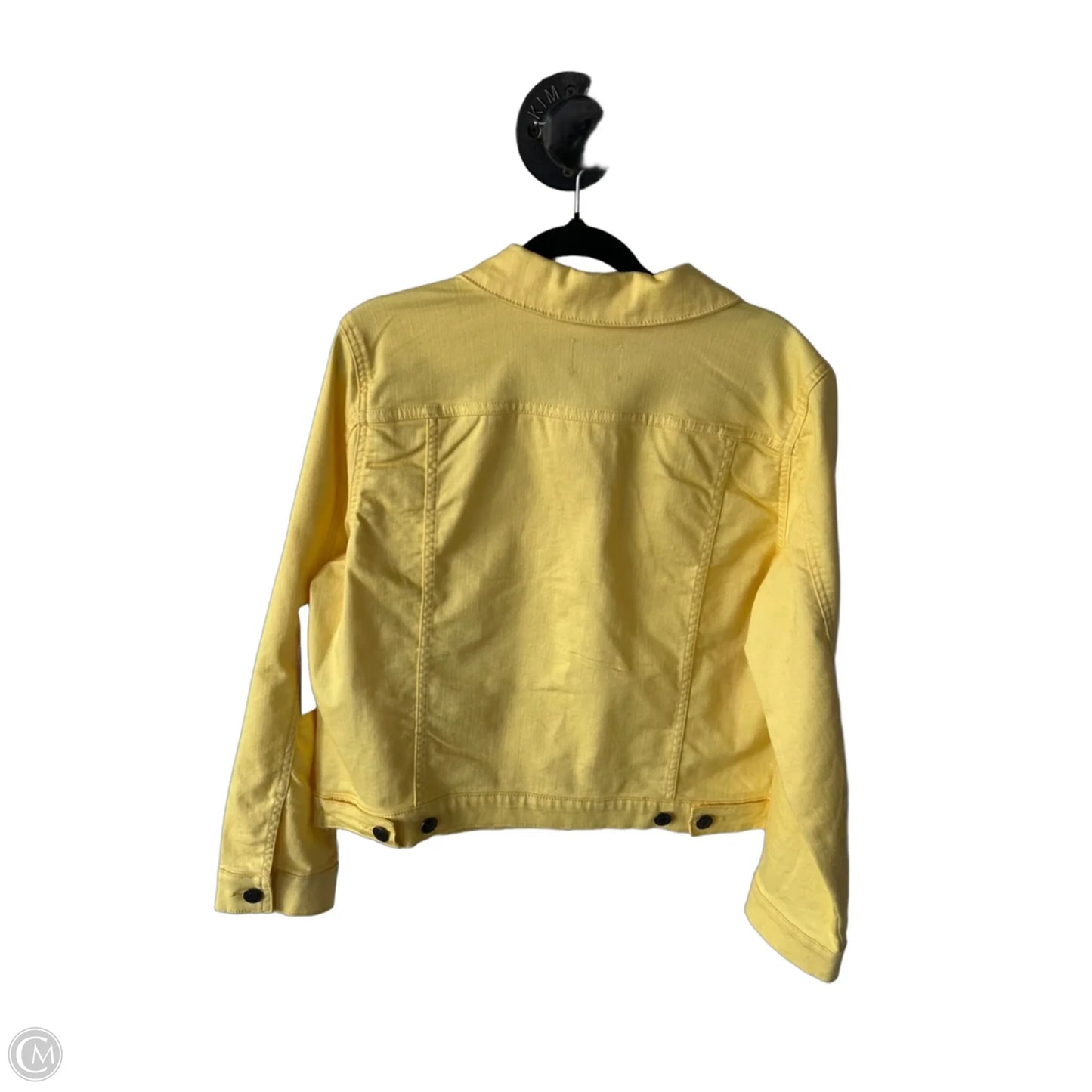 Jacket Denim By St Johns Bay In Yellow Denim, Size: L