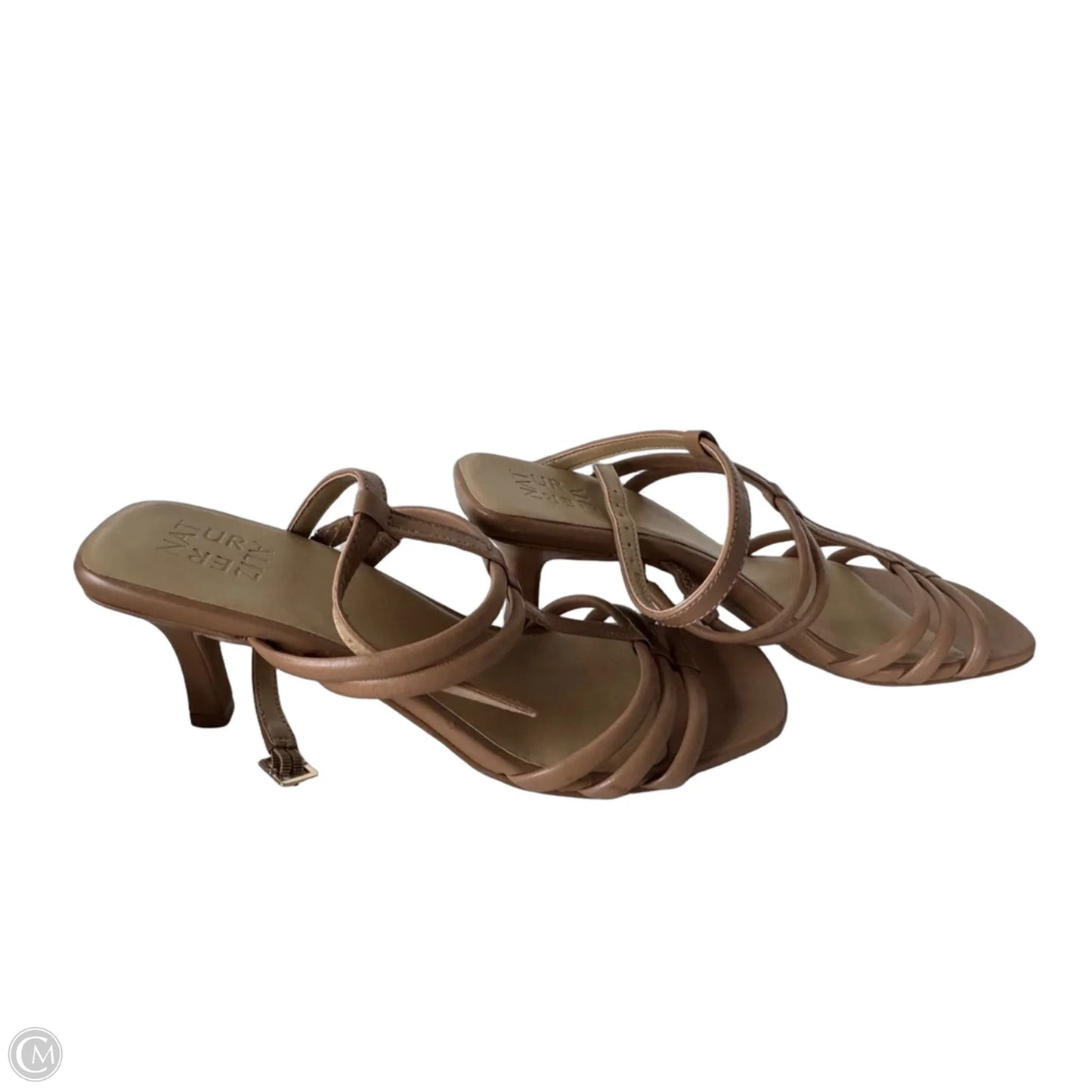 Sandals Heels Kitten By Naturalizer In TAN, Size: 10