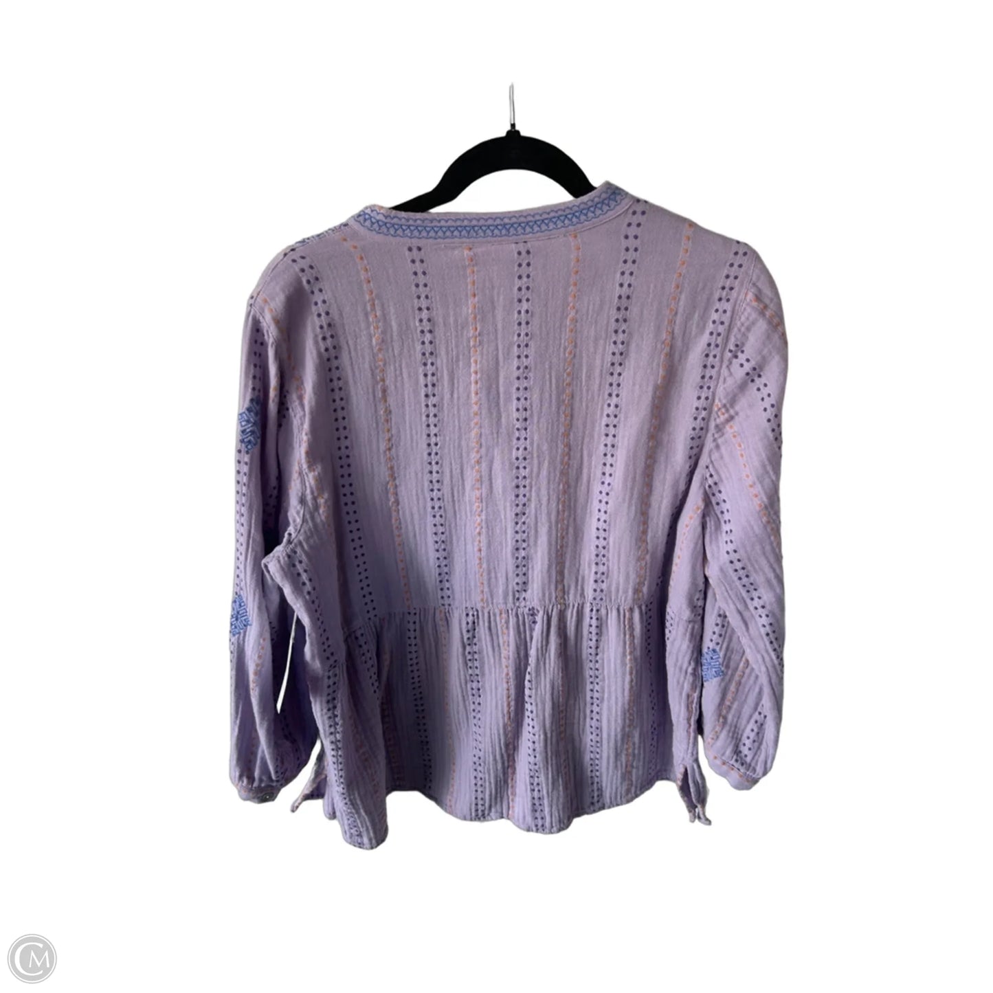 Blouse Long Sleeve By J. Jill In Purple, Size: L
