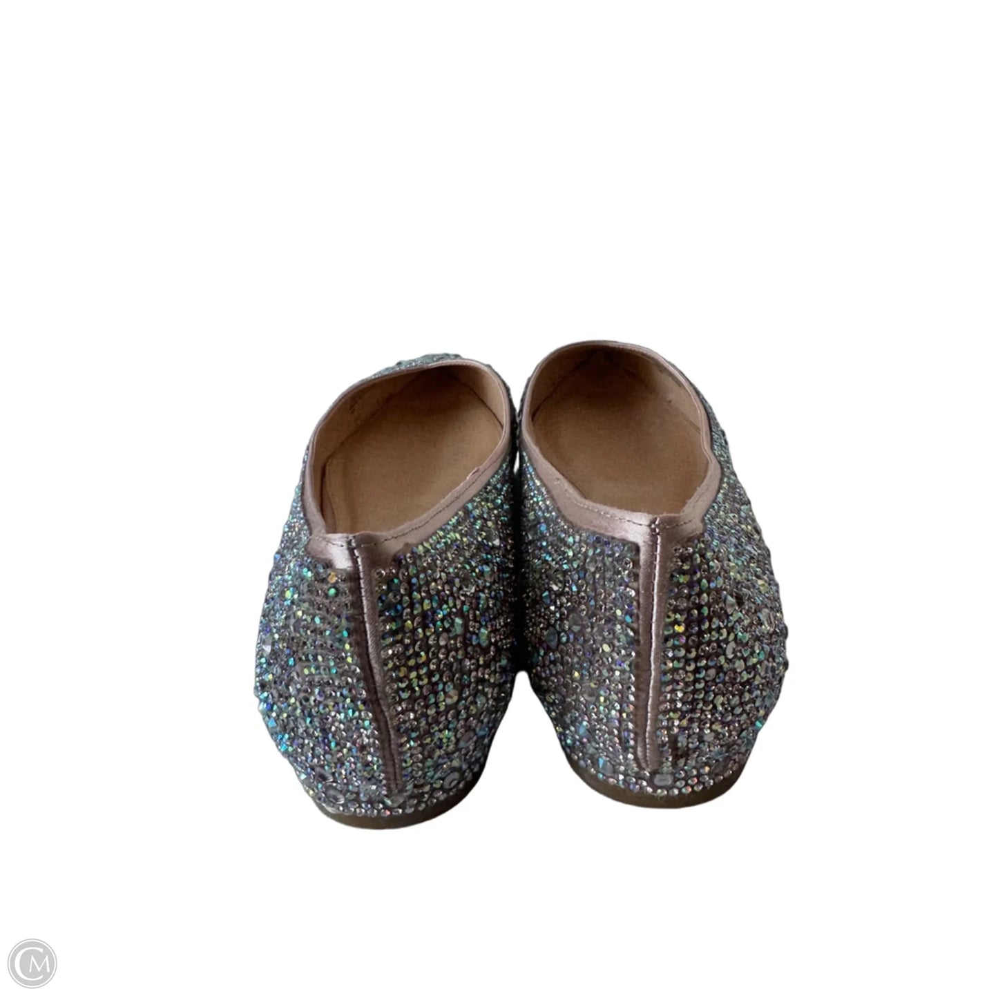 Shoes Flats By Betsey Johnson In Silver & Tan, Size: 8