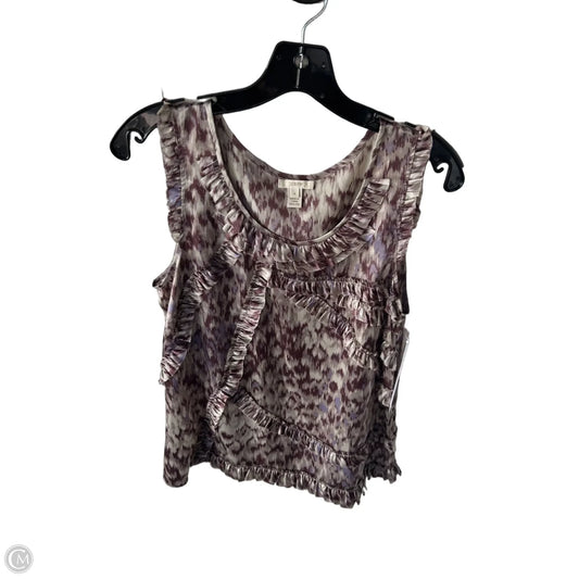 Blouse Sleeveless By J. Crew In Brown & Purple, Size: S