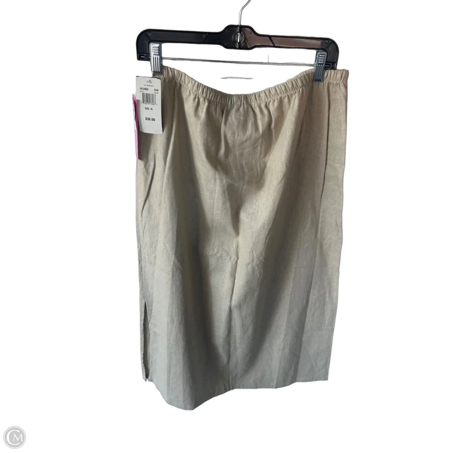 Skirt Maxi By Notations In Tan, Size: Xl