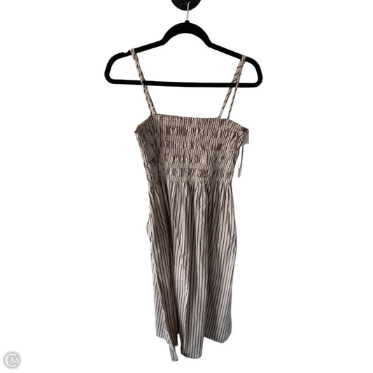 Dress Casual Midi By Pistola In Brown & Cream, Size: L
