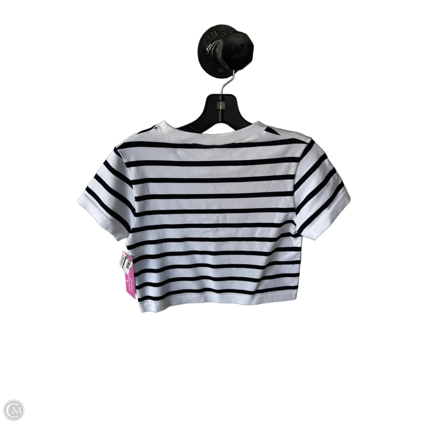 Top Short Sleeve By Cmc In Black & White, Size: M