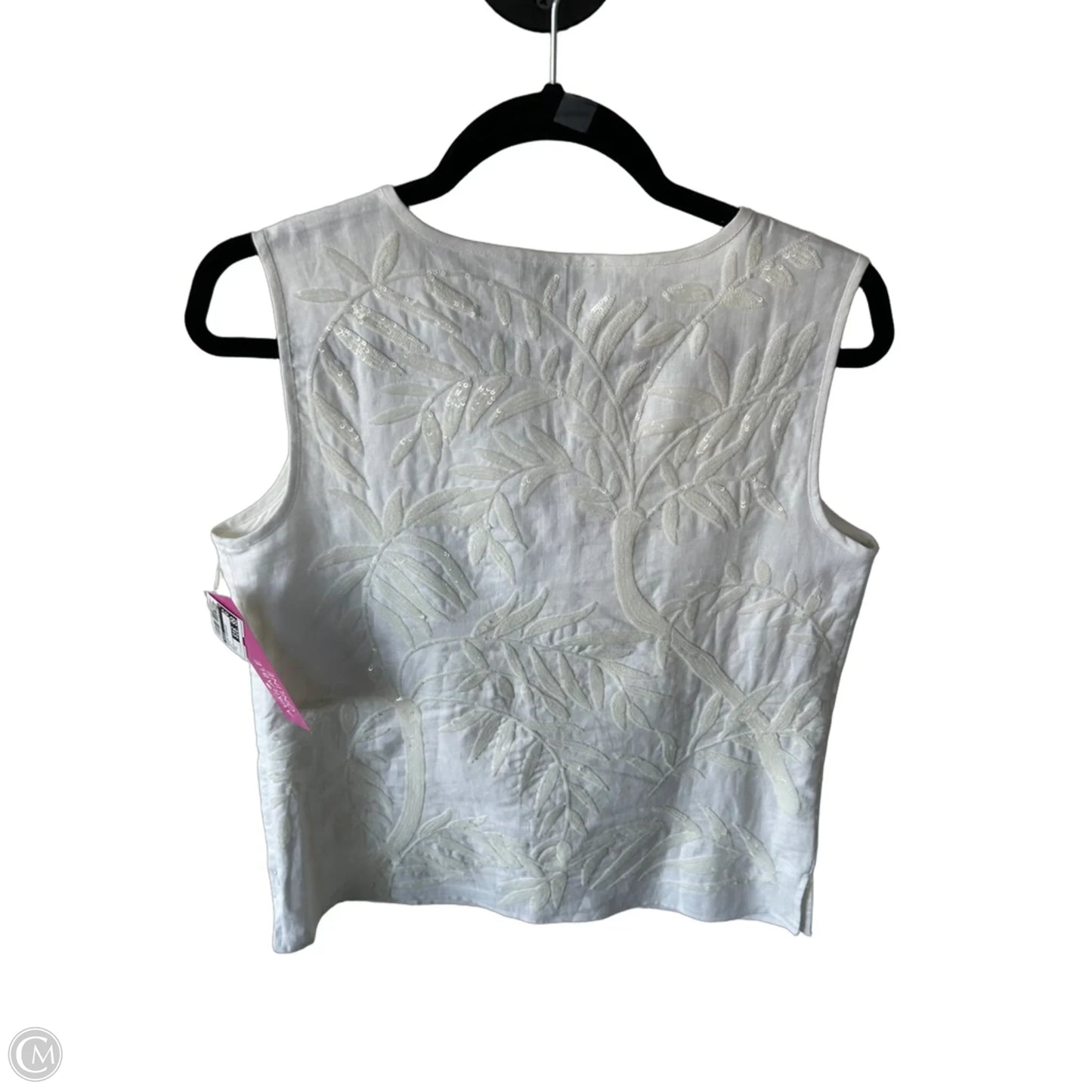 Blouse Sleeveless By Talbots In White, Size: S