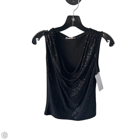 Blouse Sleeveless By Calvin Klein In Black, Size: S