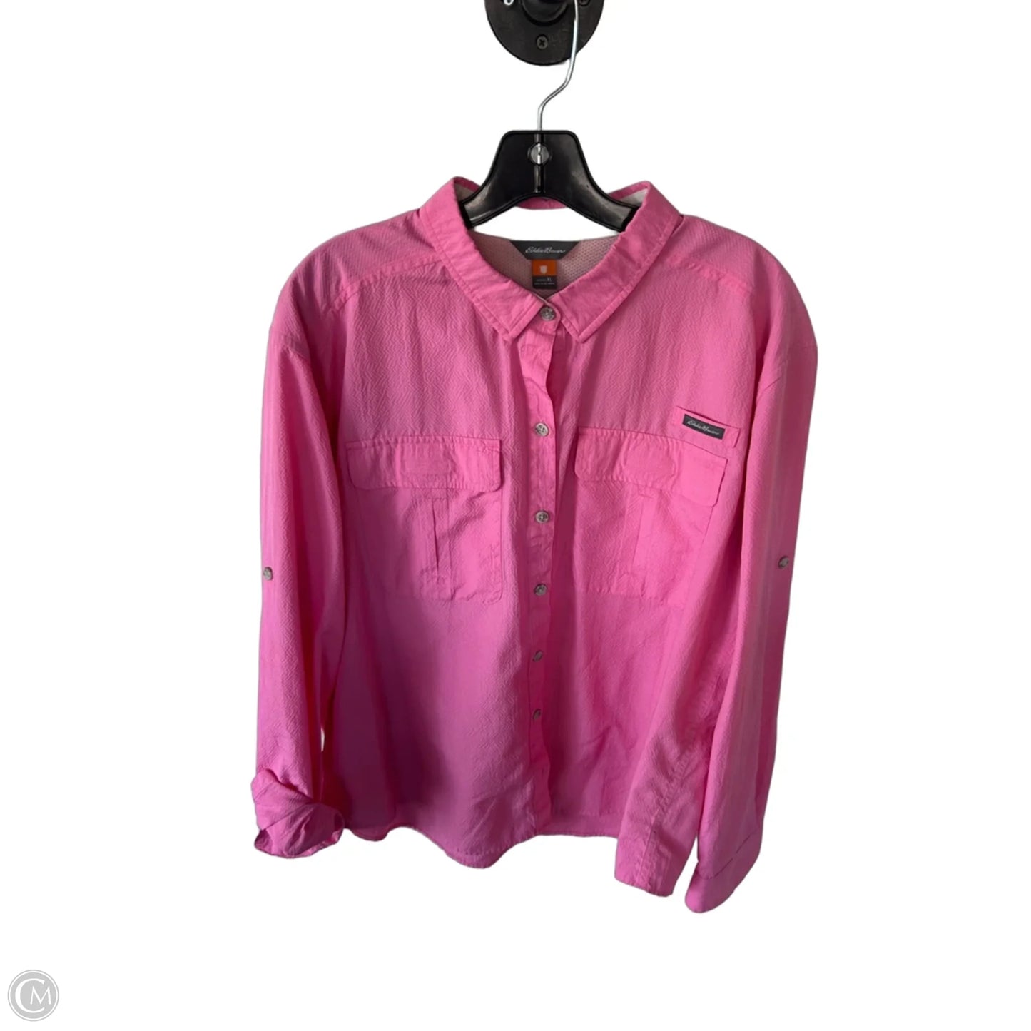 Top Long Sleeve By Eddie Bauer In Pink, Size: Xl