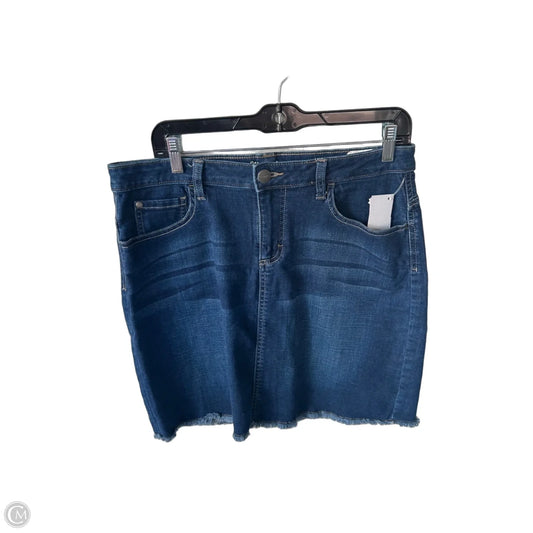 Skirt Mini & Short By Wrangler In Blue Denim, Size: 12
